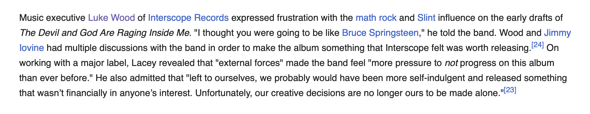 A paragraph quote from an exec